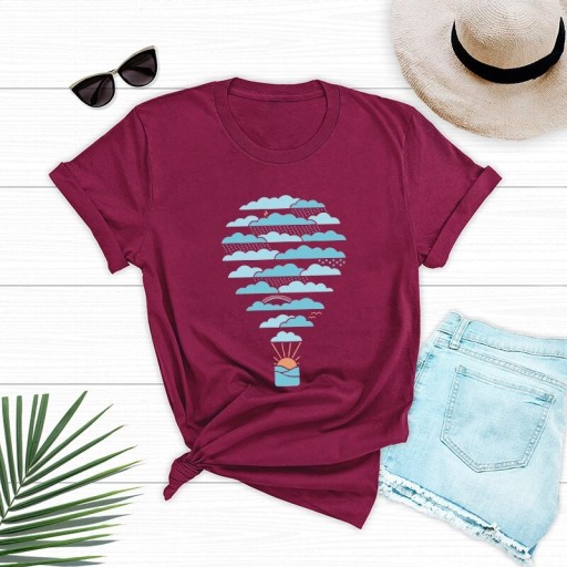 Damen-T-Shirt mit Ballondruck
