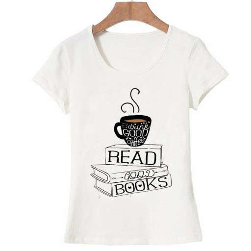 Damen-T-Shirt mit Buchdruck