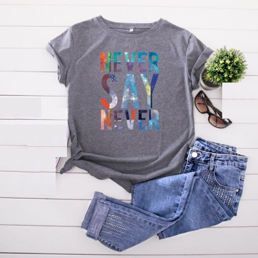 Damen-T-Shirt mit buntem Aufdruck B190