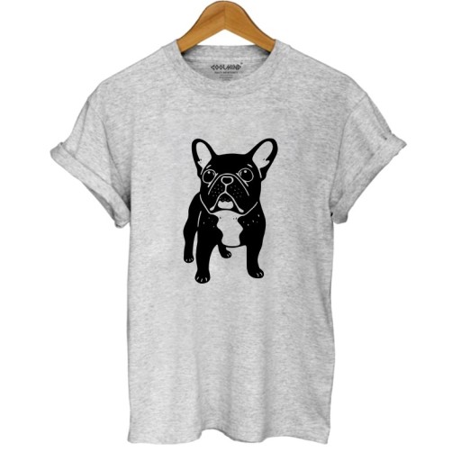 Damen-T-Shirt mit Hundeaufdruck A953