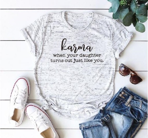 Damen-T-Shirt mit Karma-Print