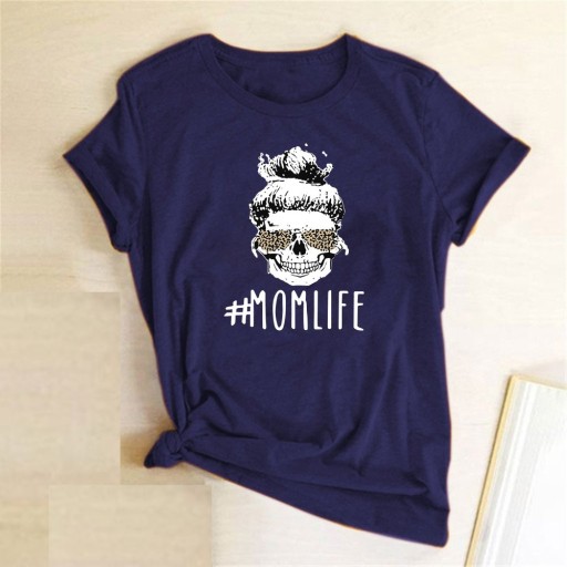 Damen-T-Shirt mit Mom Life-Aufdruck B335