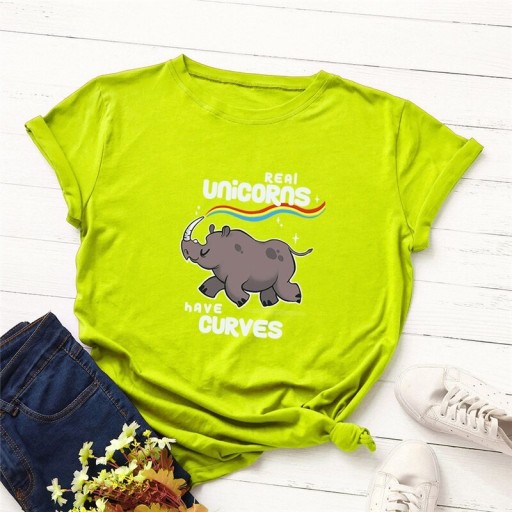 Damen-T-Shirt mit Nashorn-Print