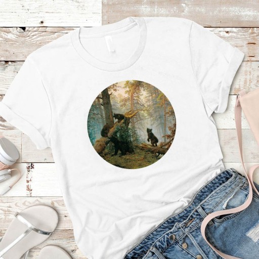 Damen-T-Shirt mit Naturdruck