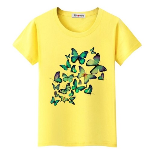 Damen-T-Shirt mit Schmetterlingsdruck