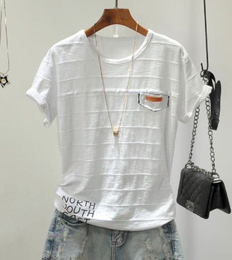 Damen-T-Shirt mit Tasche A1233
