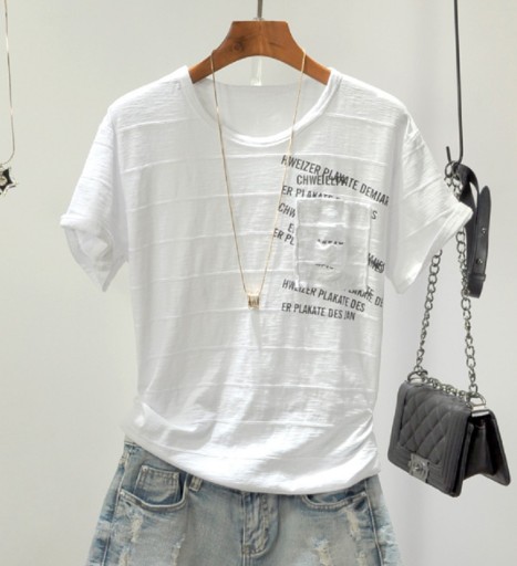 Damen-T-Shirt mit Tasche A1233