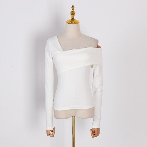 Damen-T-Shirt mit überschnittener Schulter A817