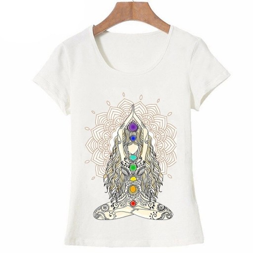 Damen-T-Shirt mit Yoga-Motiv