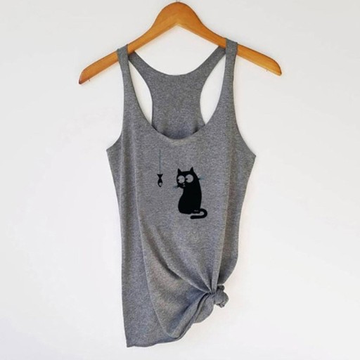 Damen-Tanktop mit Katze