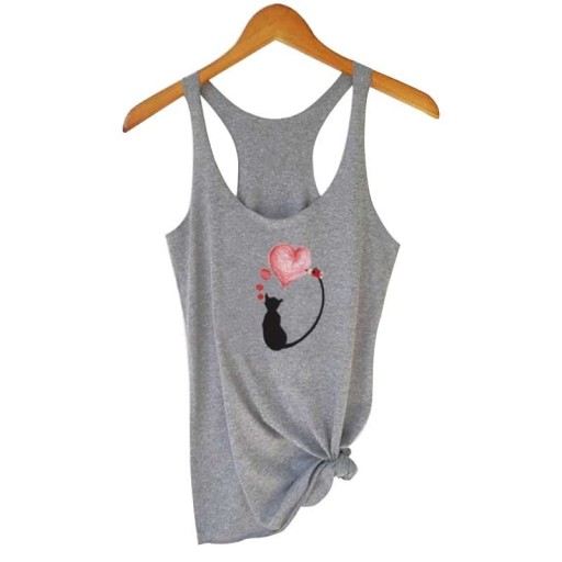 Damen-Tanktop mit Katzenprint