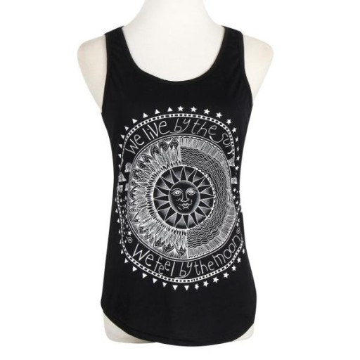 Damen-Tanktop mit Sonnenaufdruck