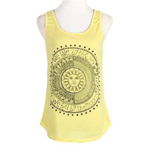 Damen-Tanktop mit Sonnenaufdruck