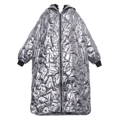 Damen Winterjacke Silber