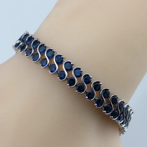 Damenarmband mit blauen Steinen P167