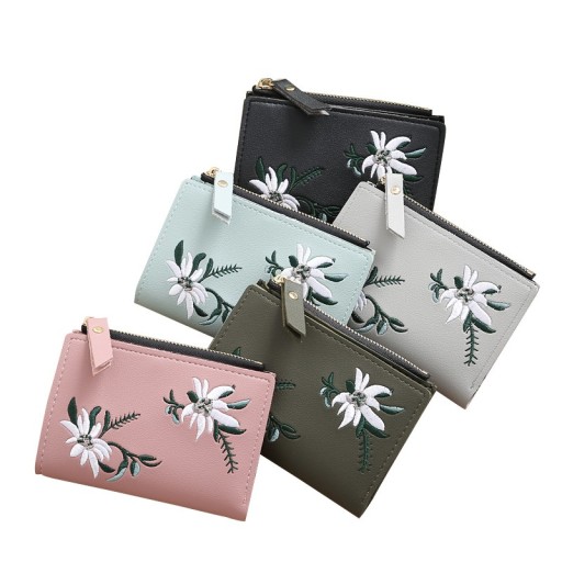 Damenbrieftasche mit Blumen J2333