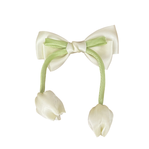 Damenhaarschleife mit Tulpen Chiffon Blumen Design Leichter eleganter Haarschmuck