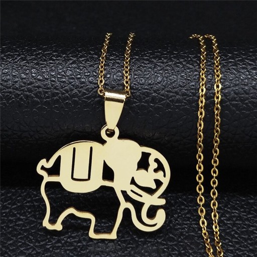 Damenhalskette mit Elefant D284