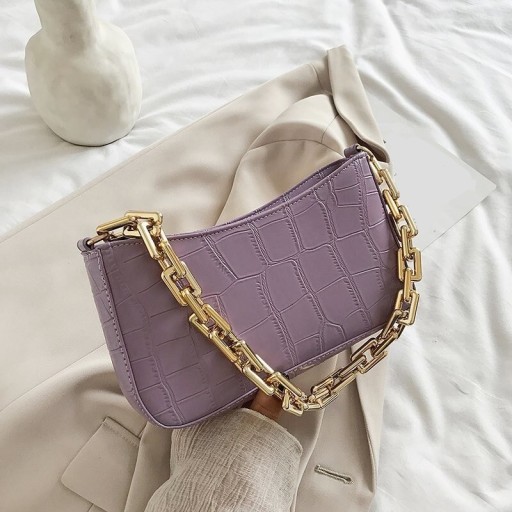 Damenhandtasche mit Krokodilledermuster M715