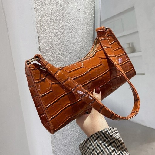 Damenhandtasche mit Schlangenledermuster M1310