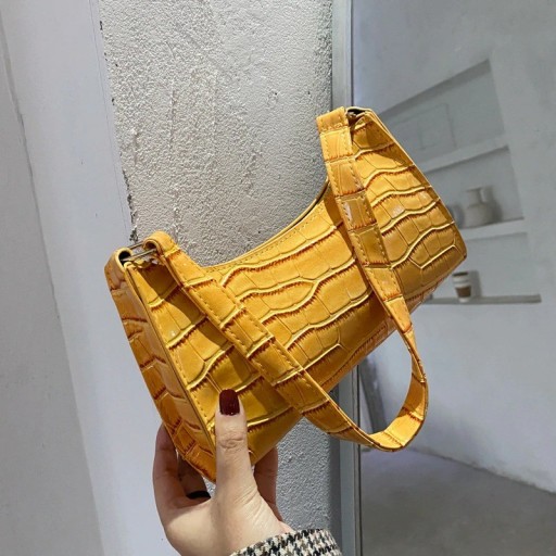 Damenhandtasche mit Schlangenledermuster M1310