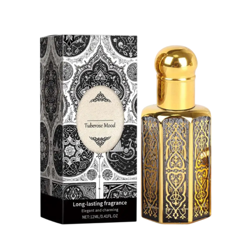 Dameparfume 12 ml langvarig duft feromonkomposition elegant flakon guldudførelse til dates og aftenbrug