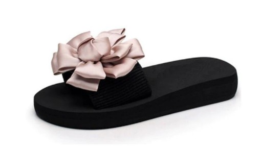 Dameplatformsko med blomsterprint