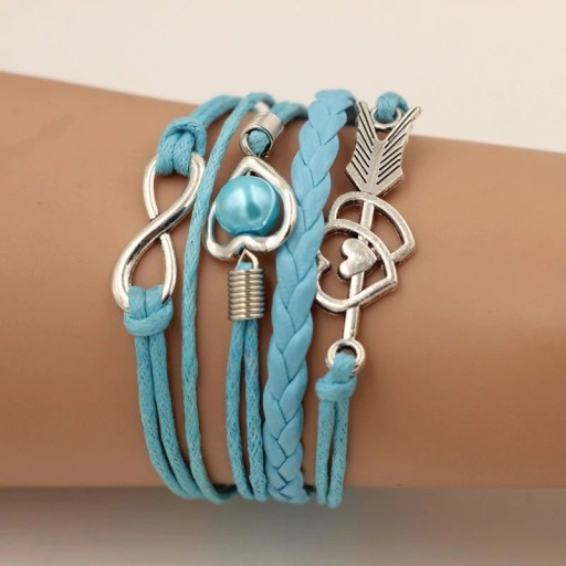 Dames armband met touwtjes H304