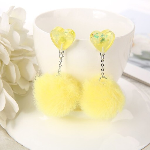 Dames bungelende pluche oorbellen