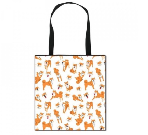 Dames canvas tas met hondenprint M1250