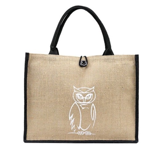 Dames canvas tas met uil