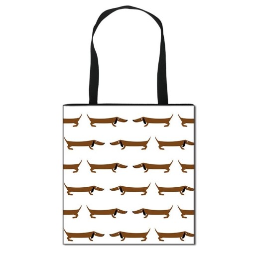 Dames canvas tas teckel