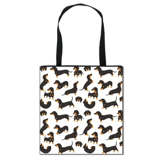 Dames canvas tas teckel