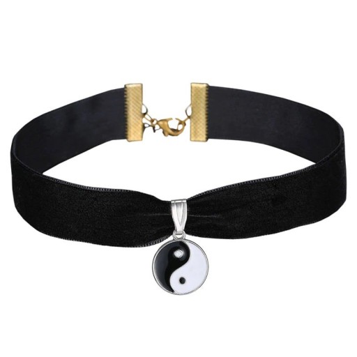 Dames choker ketting met hanger D103