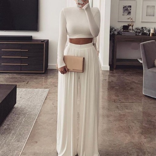 Dames crop top en broek B1021