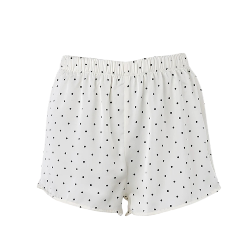 Dames elegante shorts met stippenpatroon en elastische taille losse luchtige shorts met stippen voor de stad voor dagelijks gebruik en in de zomer