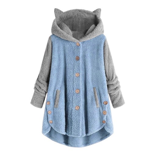 Dames fluffy sweatshirt met kattenoren