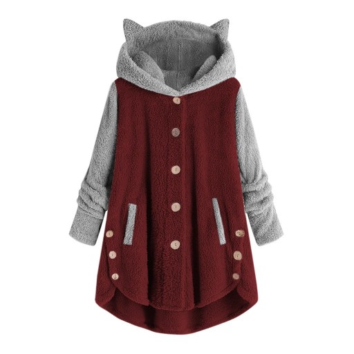 Dames fluffy sweatshirt met kattenoren