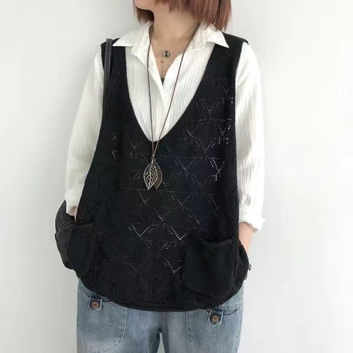 Dames gebreid vest P2264