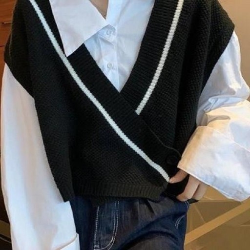 Dames gebreid vest P2399