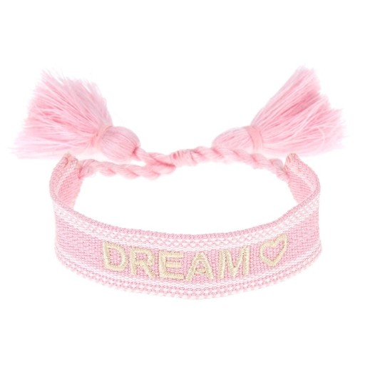 Dames gebreide armband met opschrift