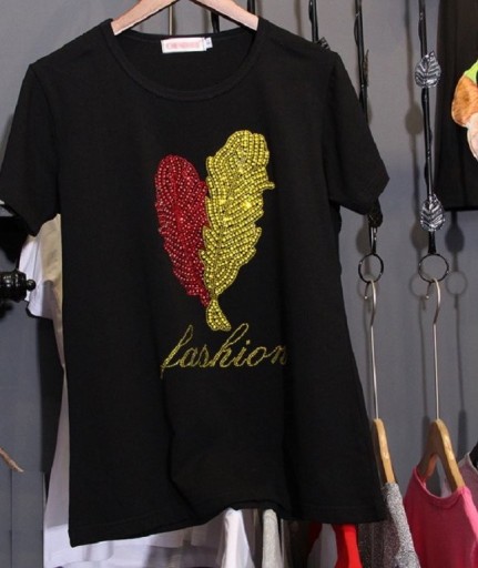 Dames gedecoreerd T-shirt B311