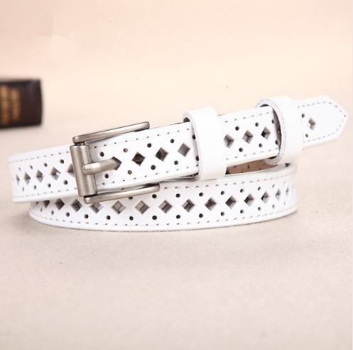 Dames geperforeerde leren riem J842