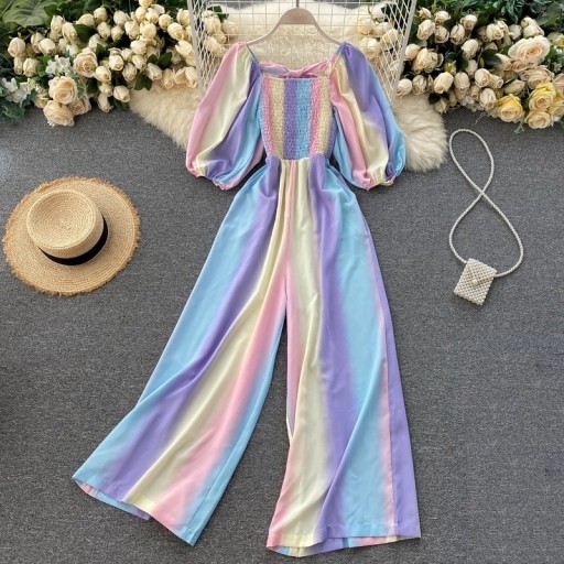 Dames gestreepte jumpsuit B868
