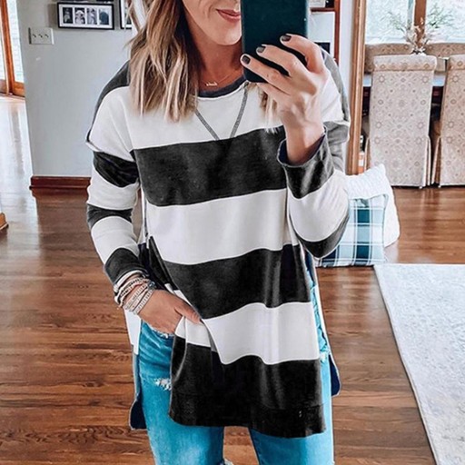 Dames gestreepte sweater A54