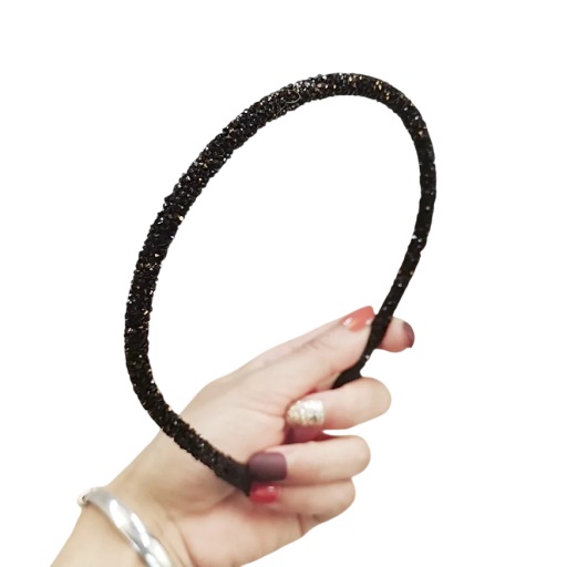 Dames Glanzende Haarband Elegante Haarband met Steentjes Glanzende Feestelijke Haaraccessoire voor Sociale en Avondkapsels