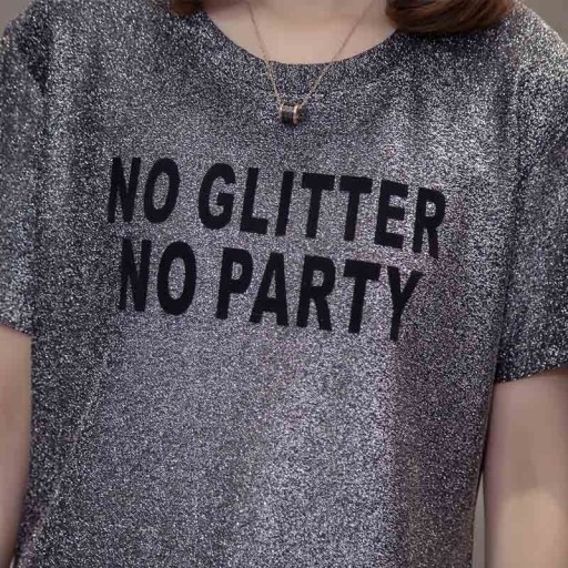 Dames glitter t-shirt A1188