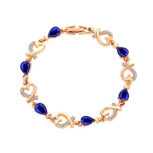 Dames hart armband met stenen