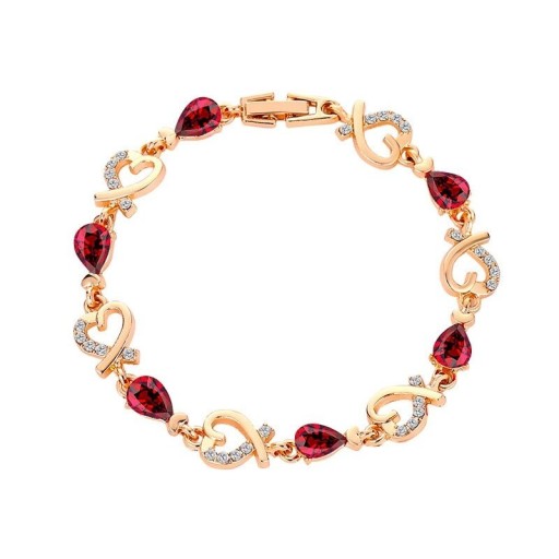 Dames hart armband met stenen