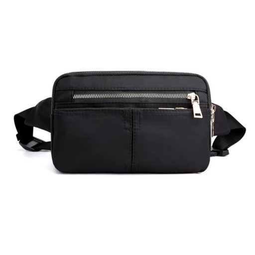 Dames heuptas van polyester en nylon Meerdere vakken met rits Voorkant met rits Schouderband met plastic gesp 23 x 10 x 14 cm